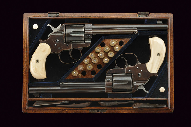 Paio di Colt Model 1878 Frontier D.A. Revolver in cassetta