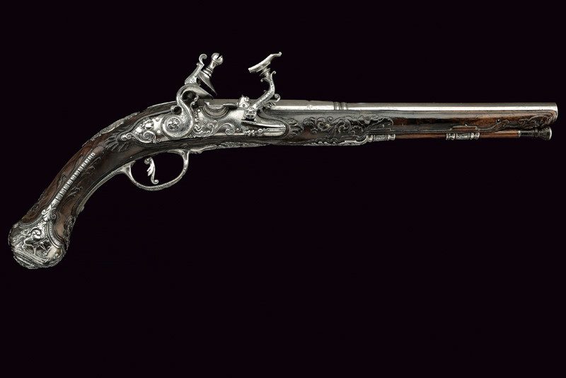 Bellissima pistola alla fiorentina a pietra focaia di Negroni