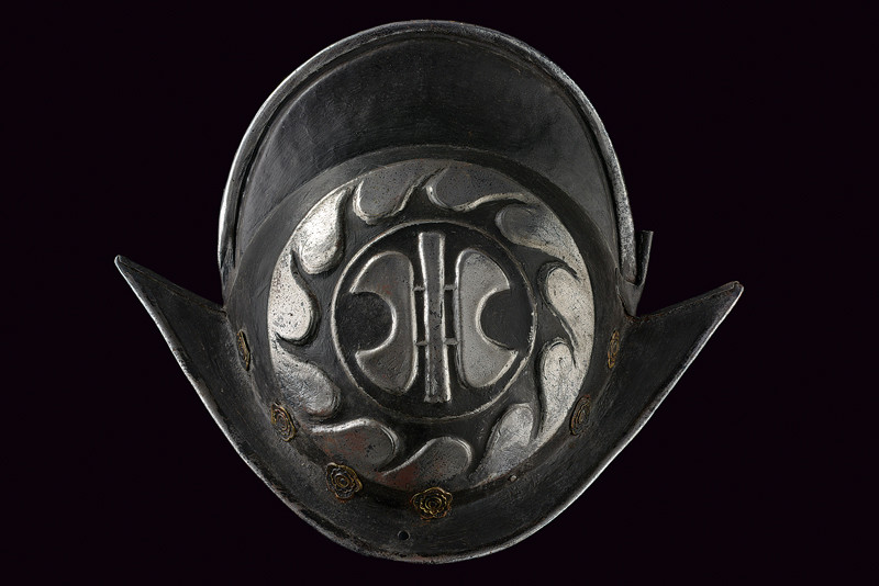 Morione bianco e nero