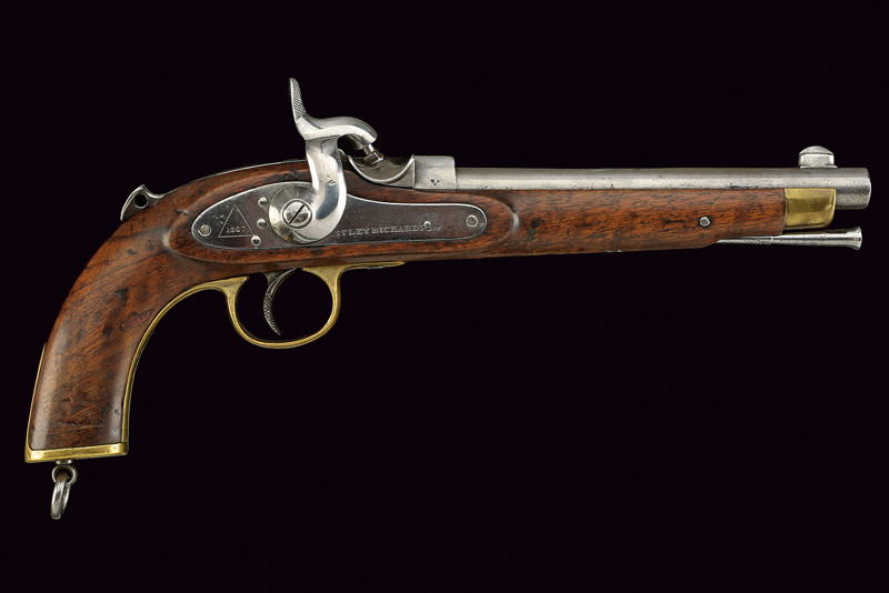 Rara pistola a luminello a retrocarica con sistema Westley Richards
