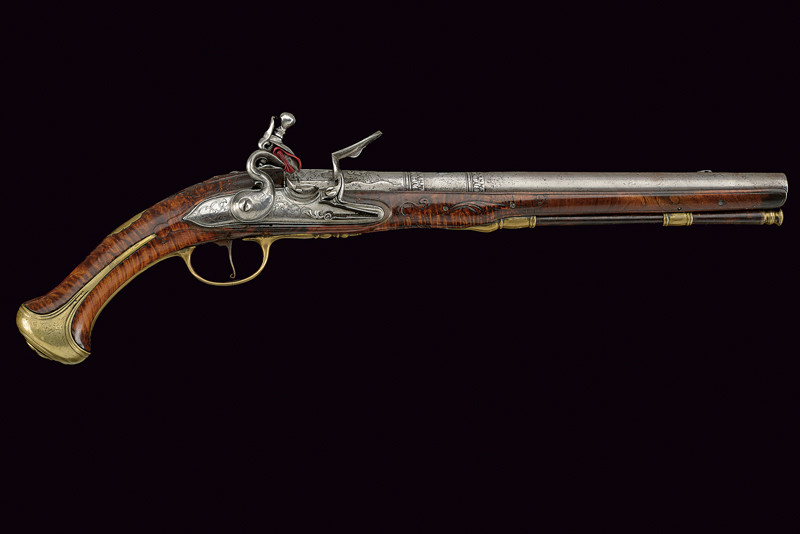 Elegante pistola a pietra focaia 