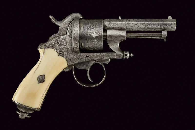 Raro revolver Chamelot & Delvigne a spillo