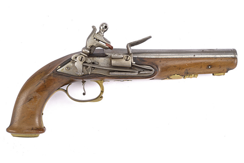 Pistola alla micheletta a pietra focaia