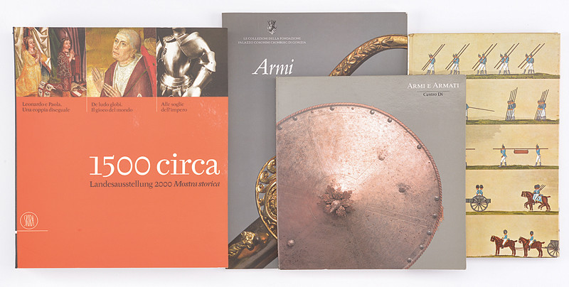Lotto di quattro libri sulle armi antiche