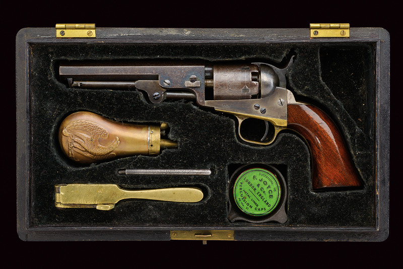 Colt Model 1849 Pocket Revolver in cassetta