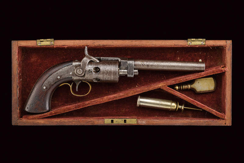 Mass. Arms Wesson & Leavitt Belt Revolver in cassetta