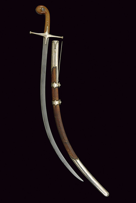 Shamshir con fornimenti in argento