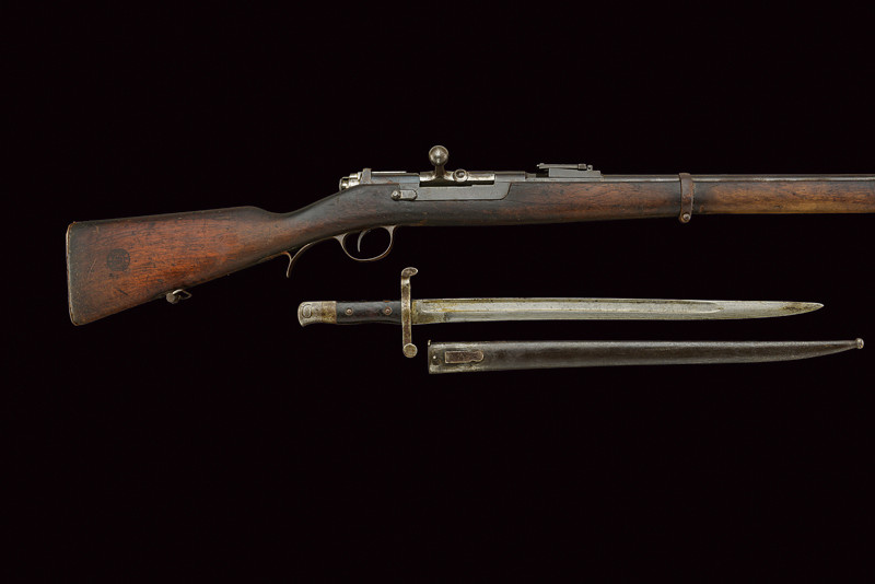 Fucile a retrocarica Kropatschek Mod. 1886 con baionetta