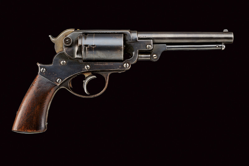 Raro Revolver Starr Army D.A. 1858 con conversione 44 Centerfire