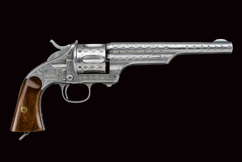 Raro Merwin & Hulbert early 2nd Model square butt revolver, inciso