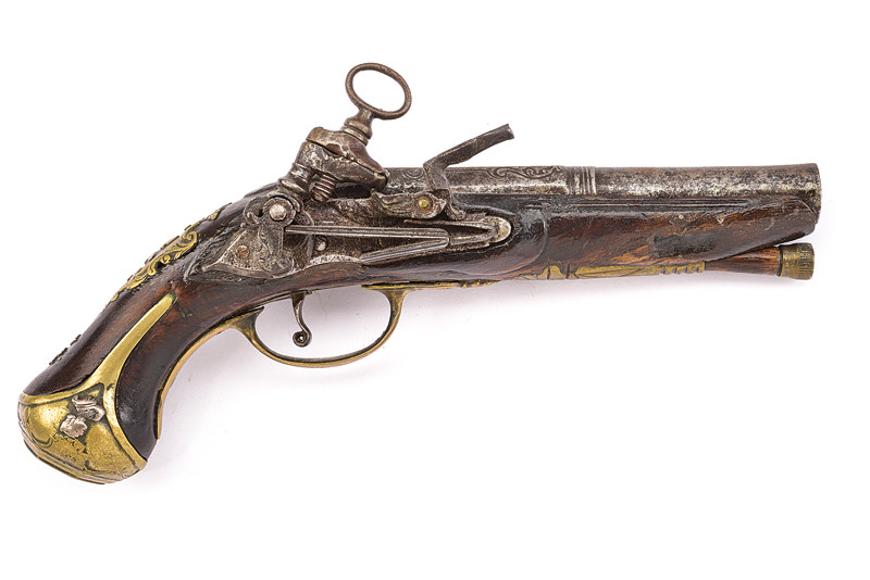 Pistola a pietra focaia da viaggio