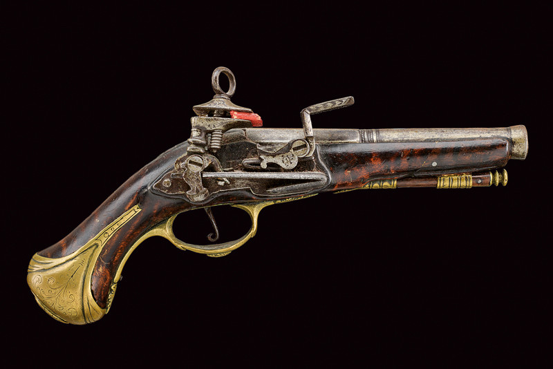 Pistola a pietra focaia da viaggio