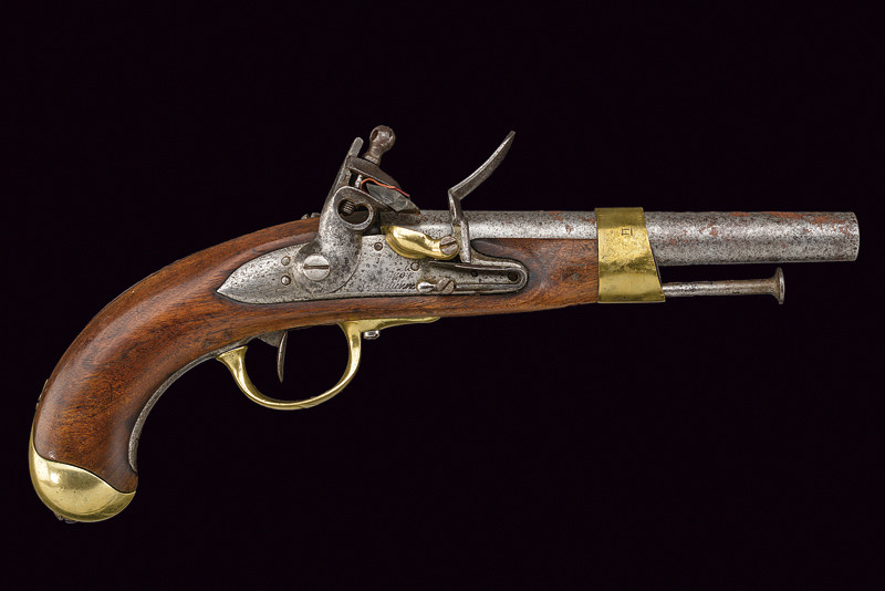 Pistola modello AN XIII a pietra focaia