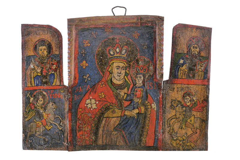 Trittico con la Madre di Dio Odighitria