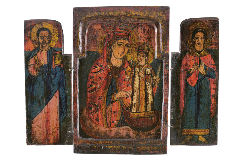 Trittico con la Madre di Dio "Fiore immarcescibile"