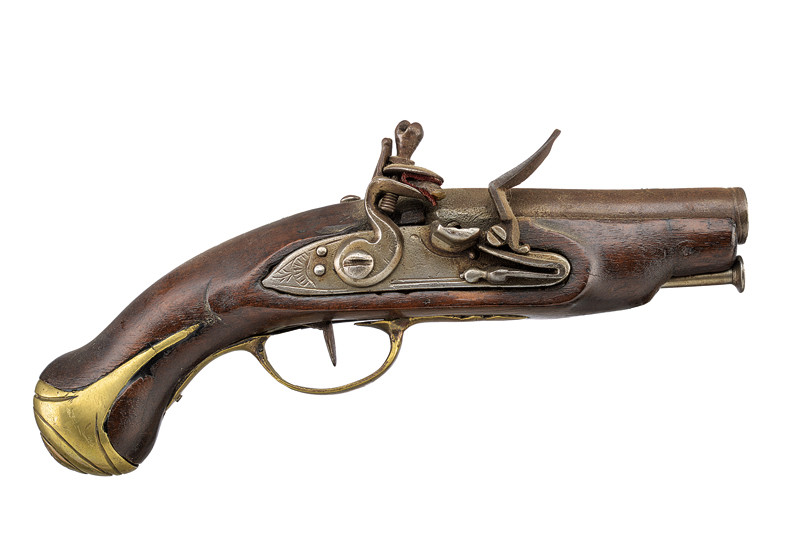 Pistola a pietra focaia da viaggio