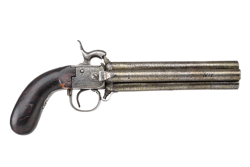 Pepperbox revolver a luminello a quattro canne