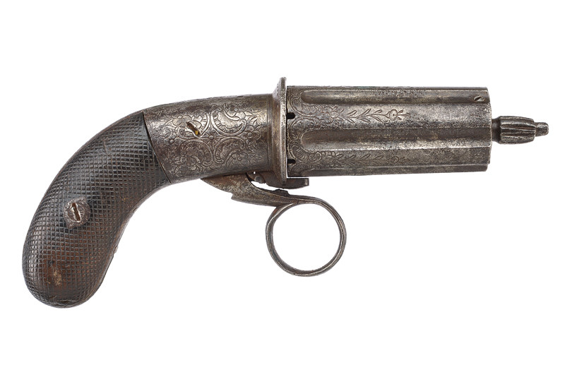 Pepperbox revolver Mariette a spillo a sei colpi 