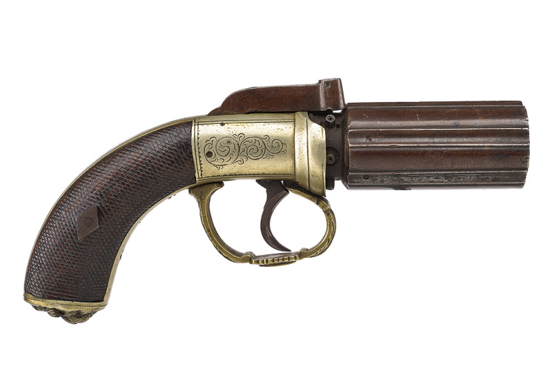 Bel pepperbox revolver a luminello a sei colpi di Williamson