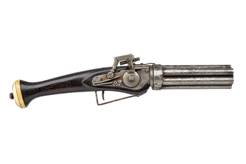 Pepperbox revolver a ruota