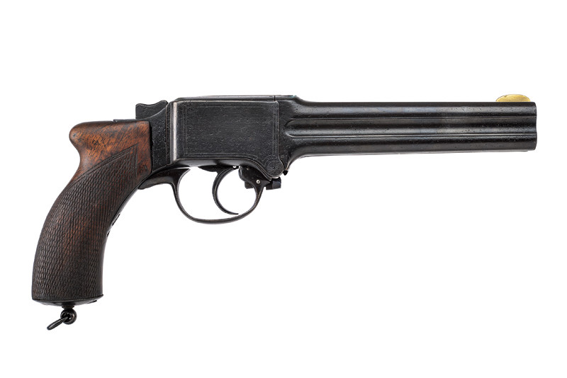 Rara pistola Martin mod. 1880 a quattro canne a percussione centrale