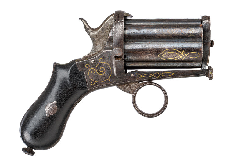 Pepperbox revolver a spillo