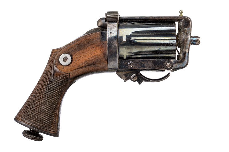 Rarissimo pepperbox revolver di Devisme a percussione centrale