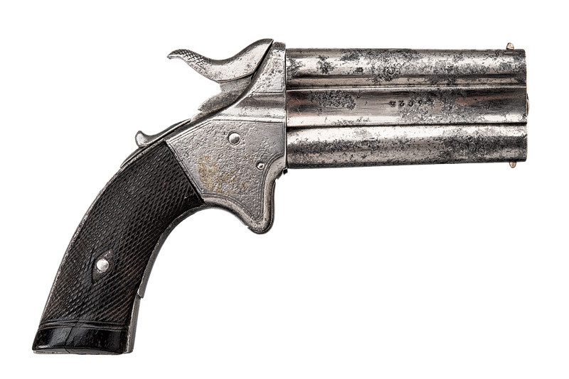 Pistola a percussione anulare a canne rotanti
