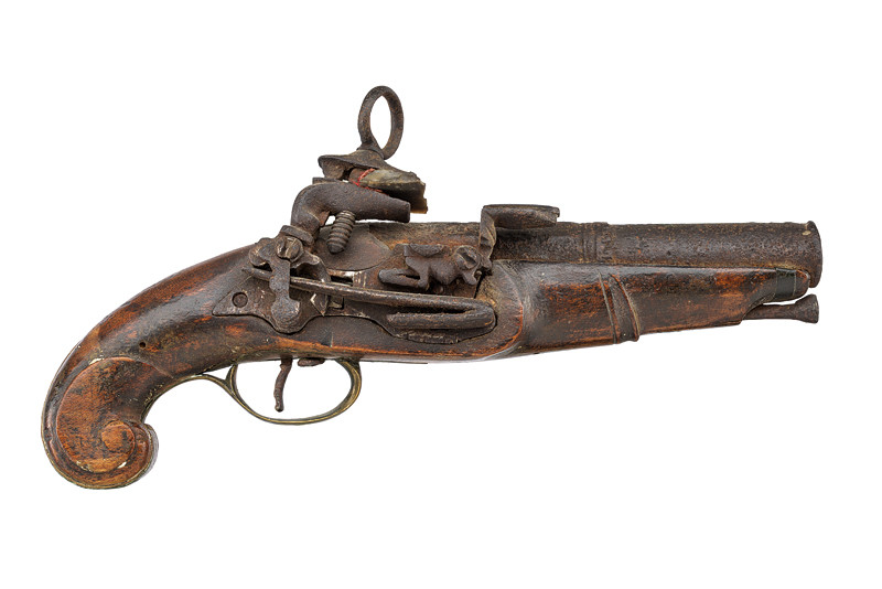 Pistola da viaggio a pietra focaia