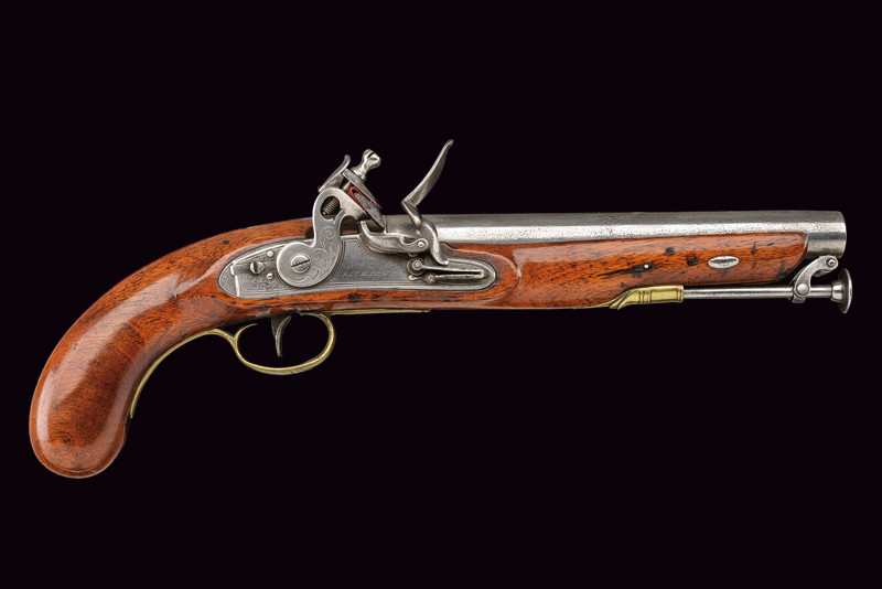 Pistola a pietra focaia firmata Richards