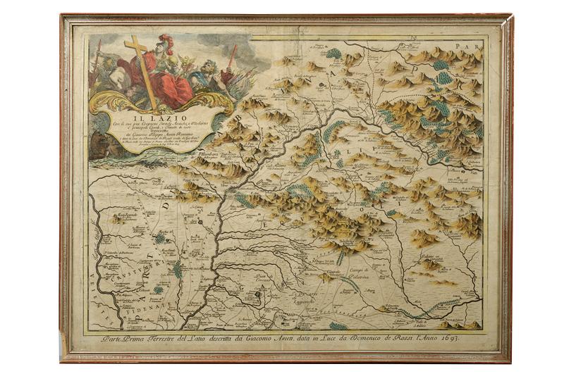 Antica mappa del Lazio