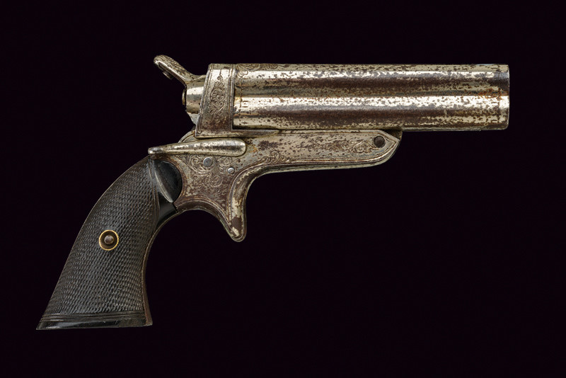 Pistola tipo Sharps a quattro canne retrocarica