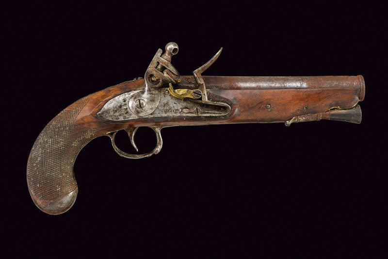 Pistola da ufficiale a pietra focaia
