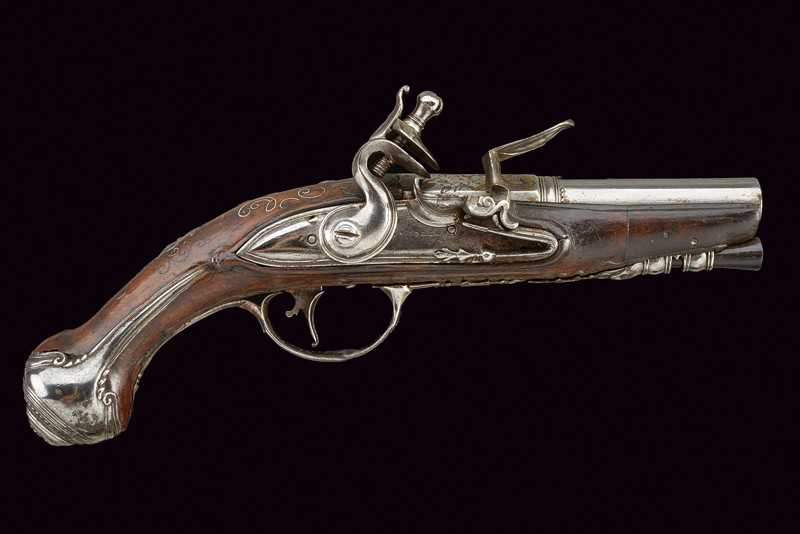 Pistola a pietra focaia da viaggio di Morino