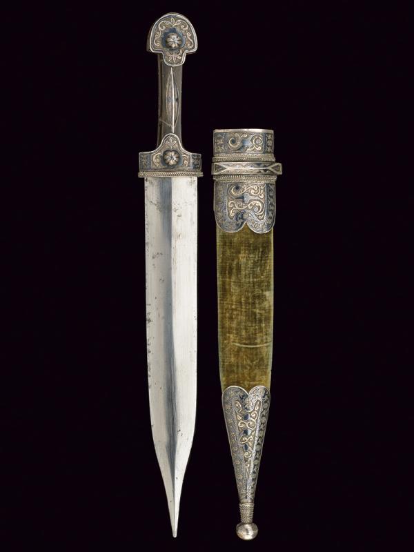 Kindjal in argento niellato