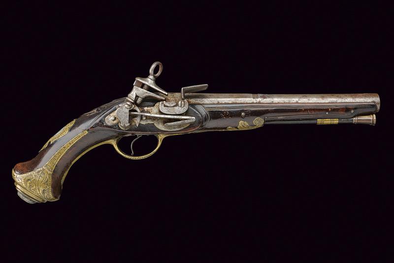 Pistola alla micheletta a pietra focaia