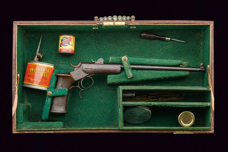 Pistola a retrocarica Francotte da tiro in cassetta