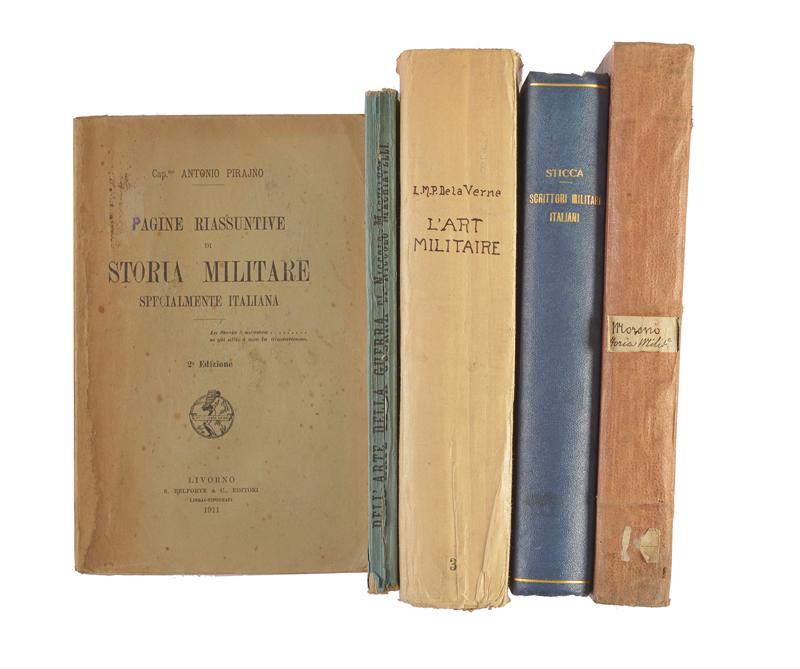 Lotto di cinque libri sul tema arte della guerra