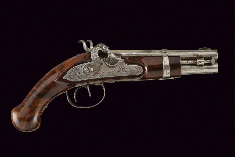 Pistola a luminello a due canne sovrapposte di Antonio Malagutti