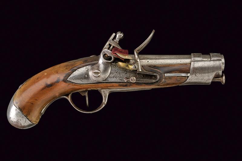 Pistola da gendarmeria a pietra focaia 