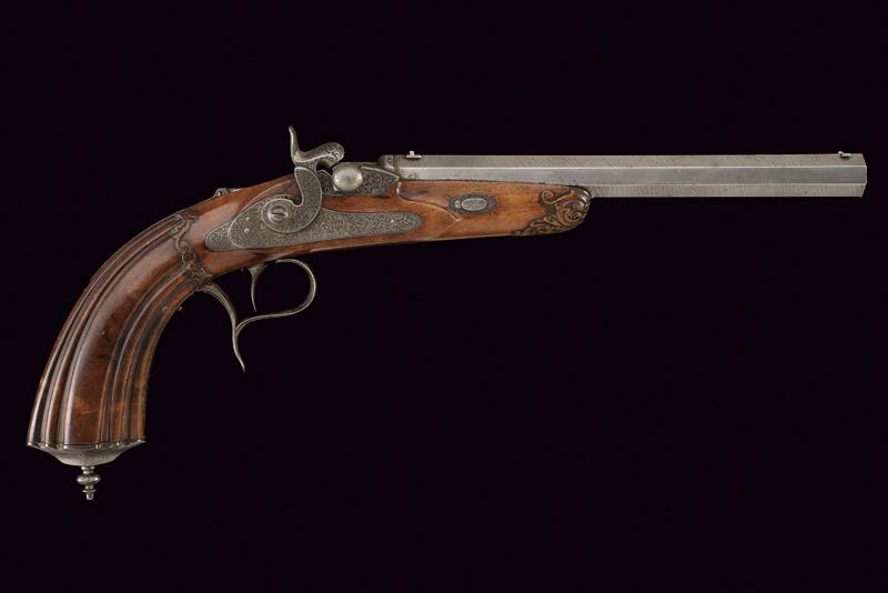 Rarissima pistola a luminello a retrocarica di Louis Adami