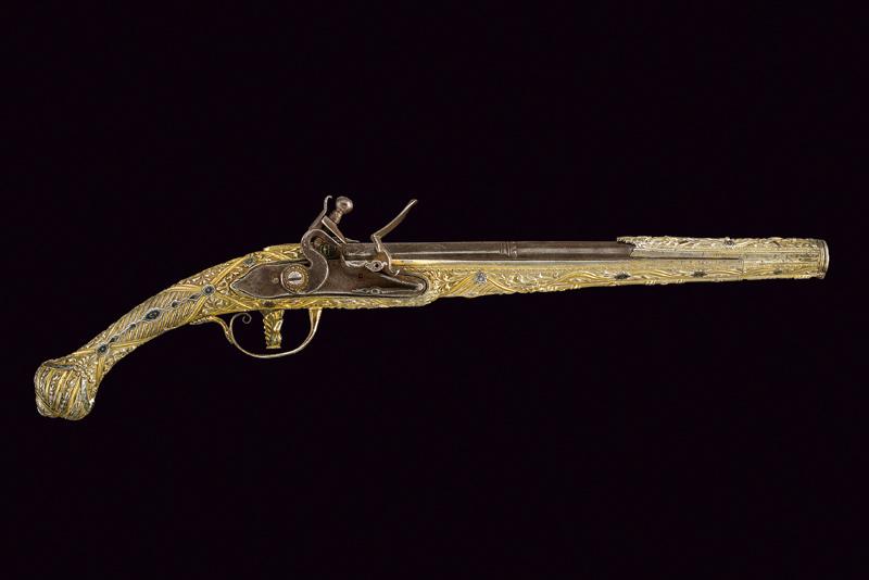 Pistola di lusso a pietra focaia