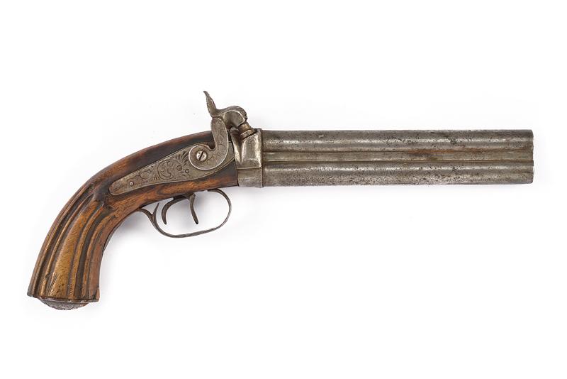 Pistola a due canne sovrapposte a luminello