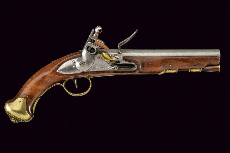 Rarissima pistola a pietra focaia di marina
