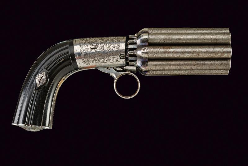 Bel pepperbox a luminello a otto canne di Mariette