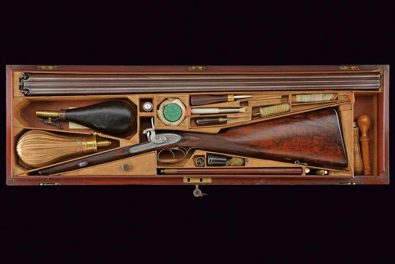 Elegante doppietta a luminello Trulock & Harris in cassetta