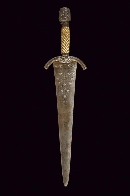 Pugnale con decorazioni in argento in stile del XVI secolo