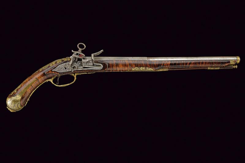 Bella ed elegante pistola a pietra focaia alla romana del maestro GBC