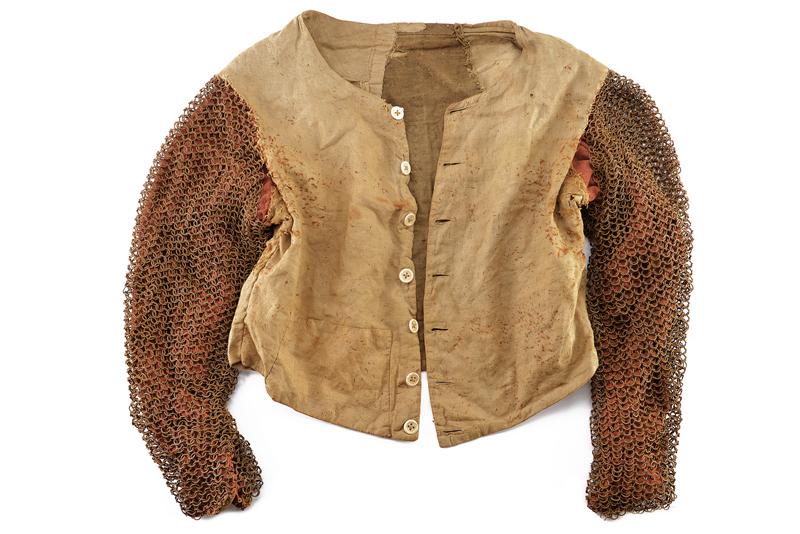 Giacca con maniche in cotta di maglia