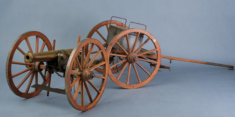 Modello di cannone con avantreno